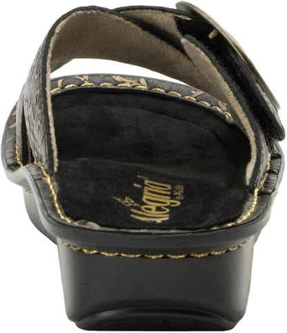 Alegria by PG Lite Vanya Womens Lightweight Arch Support Leather Slide Sandal (Like New)