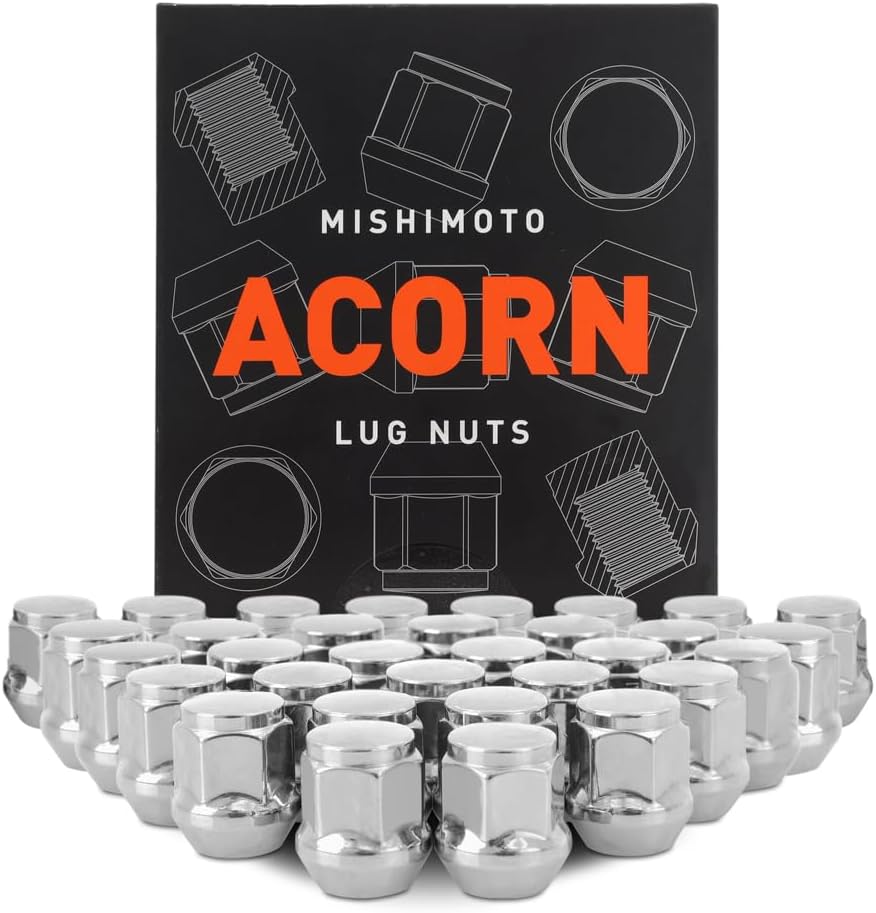 Mishimoto MMLG-AC1415-32CH Steel Lug Nuts, M14x1.5, Acorn Seat, 32pcs - Chrome (Used)