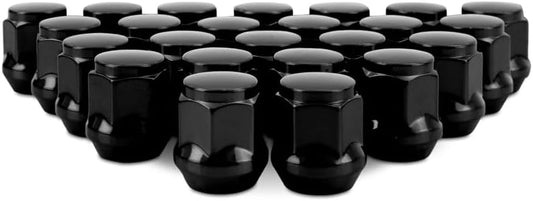 Mishimoto Steel Lug Nuts with Acorn/Taper Seats for Vehicles, 24pc Set, Black (Like New)