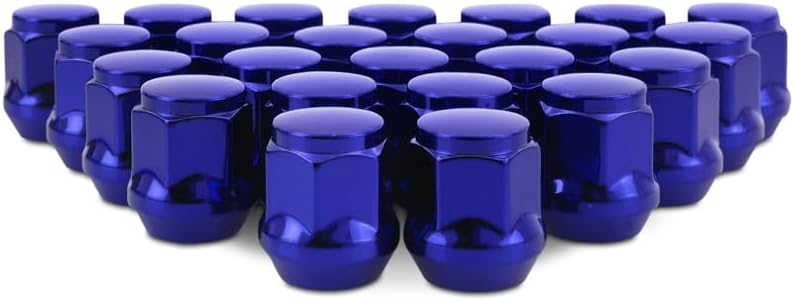 Mishimoto MMLG-AC1415-24BL Steel Lug Nuts, M14x1.5, Acorn Seat, 24pc Set - Blue (Like New)
