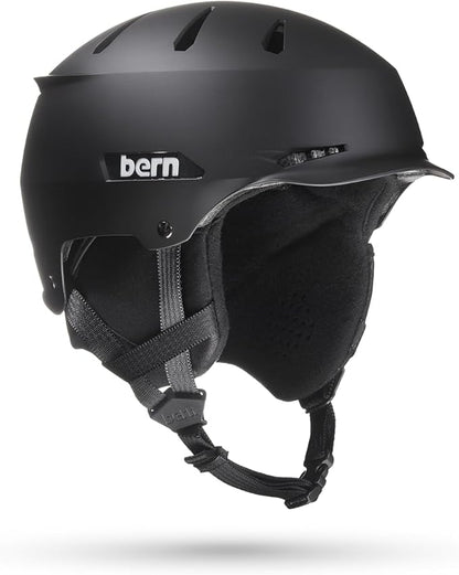 BERN Hendrix FIS Ski and Snowboard Helmet - Youth Medium/Large, Jr. Matte Black (New, Damaged Retail Box)