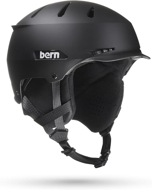 BERN Hendrix FIS Ski and Snowboard Helmet - Youth Medium/Large, Jr. Matte Black (New, Damaged Retail Box)