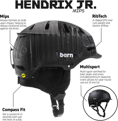 BERN Hendrix Adult Ski and Snowboard Helmet, MIPS Rotational Impact Protection (Like New, Damaged Retail Box)