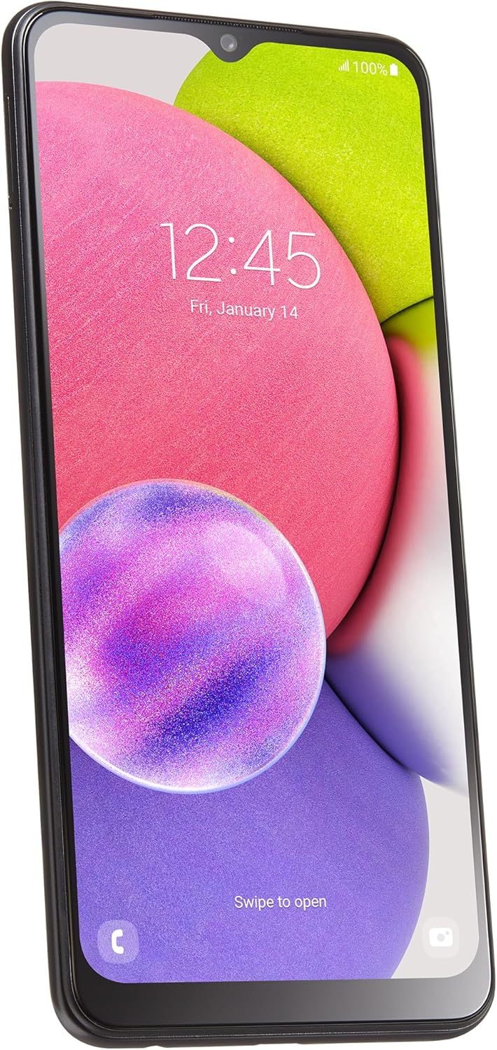 SAMSUNG Tracfone Galaxy A03s 4G LTE 32GB+3GB 6.5" GPS Locked Smartphone - Black (Like New)