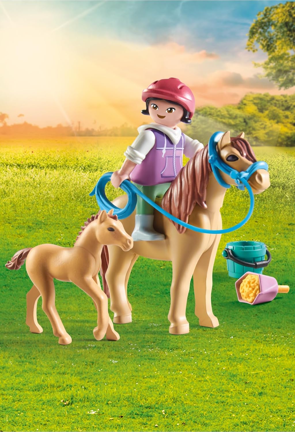 Playmobil 71498 Anime Plastic Toy with Ponies, Ages 4 Years and Up - 4 Pieces (Like New)