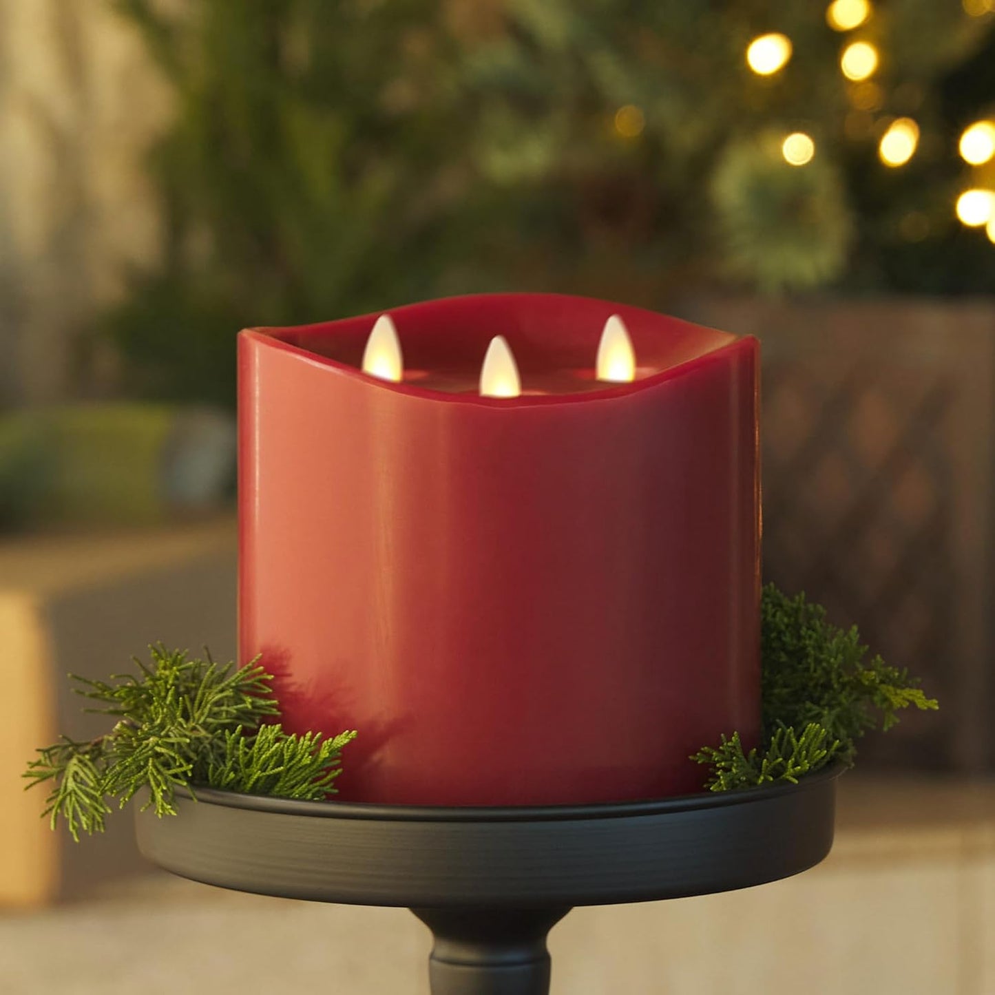 Luminara Tri-Flame Battery Powered Cordless Indoor LED Candle for Decoration (Used)