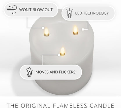 Luminara Tri-Flame Battery Powered Cordless Indoor LED Candle for Decoration (Used)