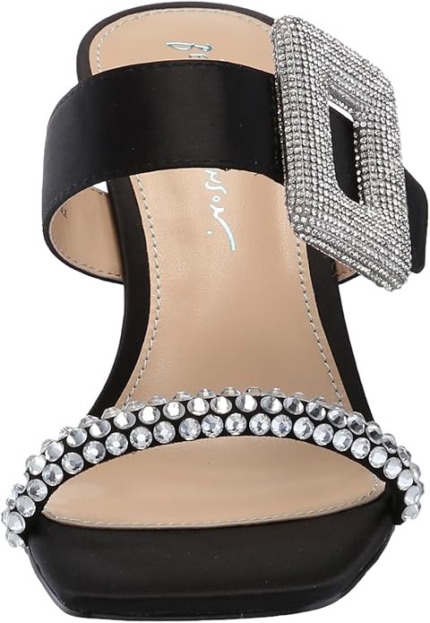 Betsey Johnson SB-ANNY Shimmer Embellished Slip On Heeled Dress Sandal for Women (Used)