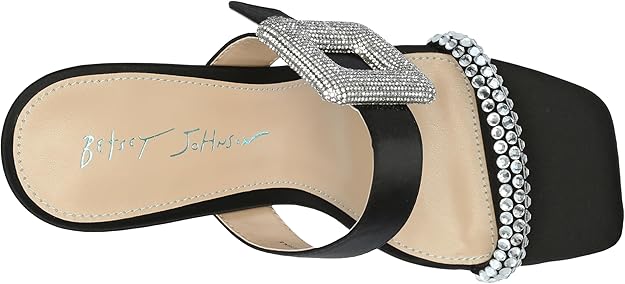 Betsey Johnson SB-ANNY Shimmer Embellished Slip On Heeled Dress Sandal for Women (Used)