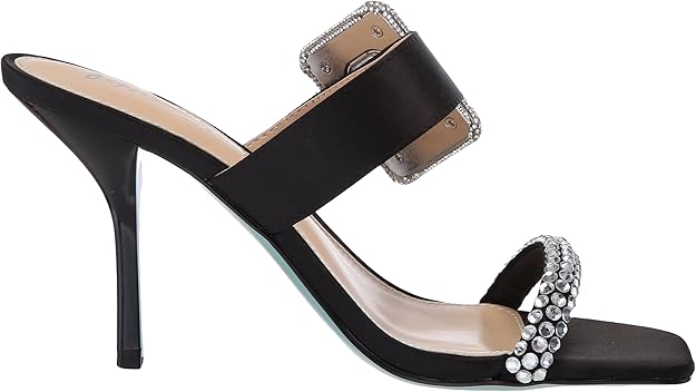Betsey Johnson SB-ANNY Shimmer Embellished Slip On Heeled Dress Sandal for Women (Used)