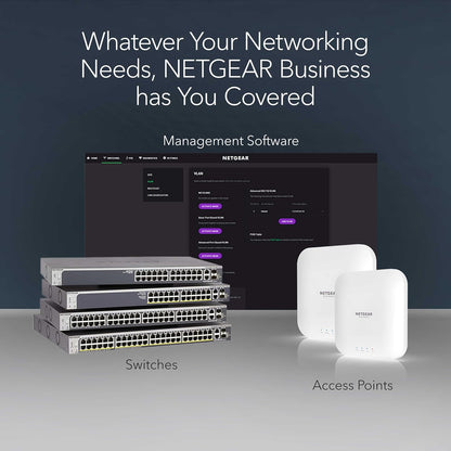 NETGEAR GS108MX 8-Port 1G/10G Multi-Gigabit Ethernet Unmanaged Switch - Black (Like New)