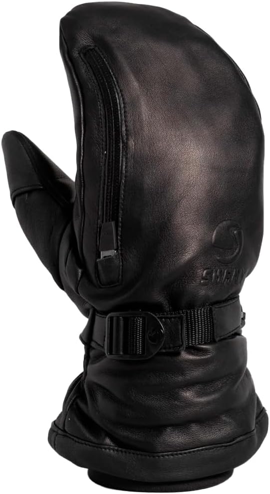 Swany Women's Insulated Warm Premium and Durable Leather Winter Ski Mittens (Like New)