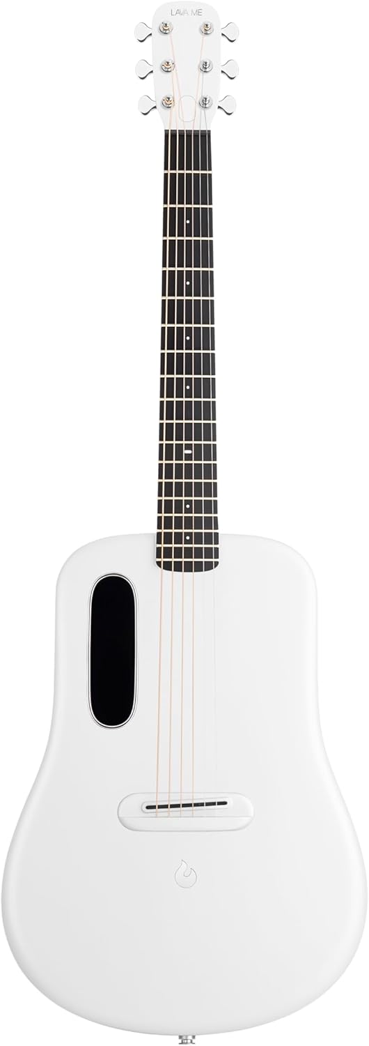 Lava Music LVC36WH Carbon Fiber Electro-Acoustic Guitar, Right - White (Like New)