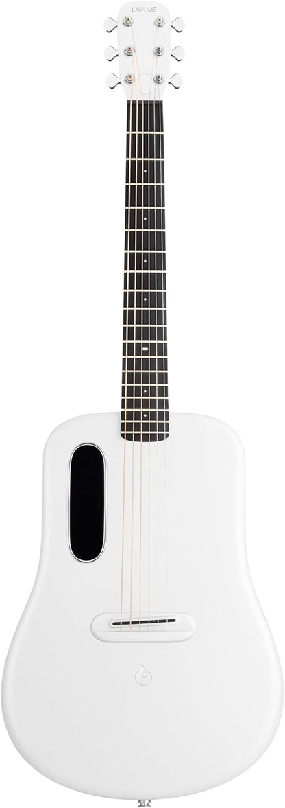 Lava Music LVC36WH Carbon Fiber Electro-Acoustic Guitar, Right - White (Like New)