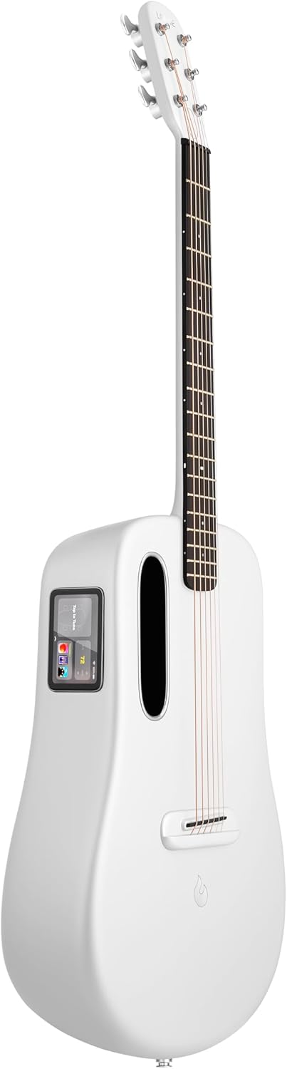 Lava Music LVC36WH Carbon Fiber Electro-Acoustic Guitar, Right - White (Like New)