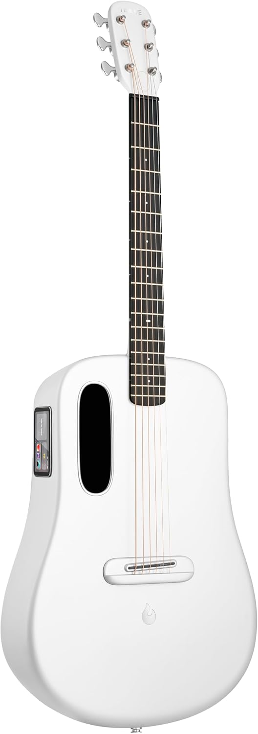 Lava Music LVC36WH Carbon Fiber Electro-Acoustic Guitar, Right - White (Like New)