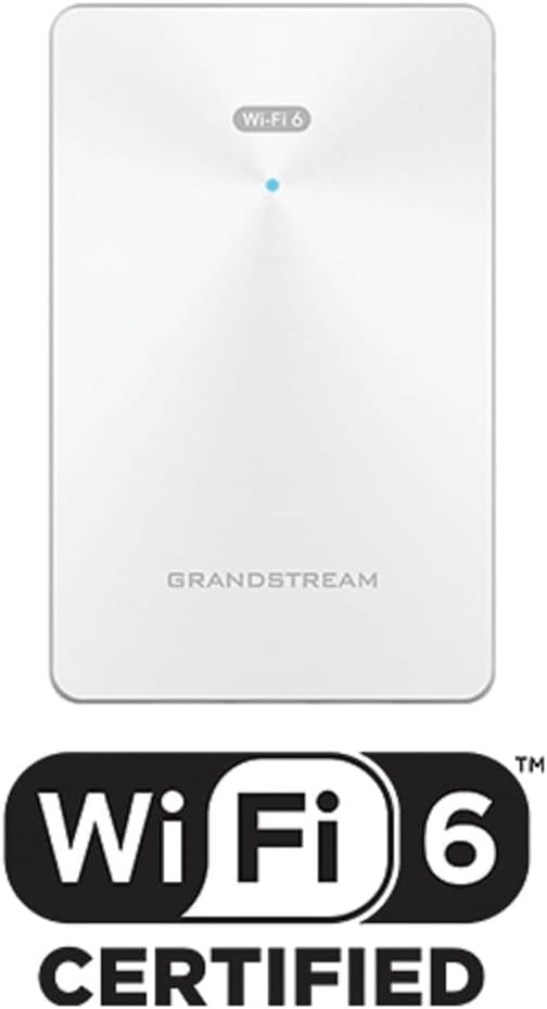 Grandstream GWN7661 Hybrid WiFi 6 In-Wall Dual-Band Wireless Access Point, White (Used)
