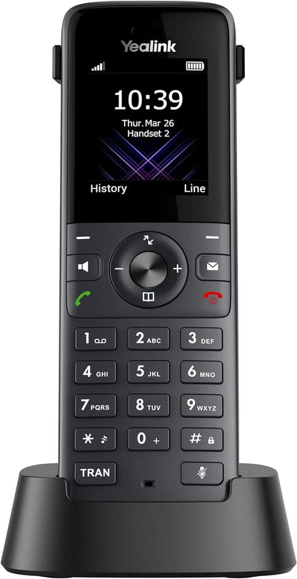 Yealink W78H 2.4" Cordless DECT Handset with 12HR Talk Time & Caller ID - Black (Like New)