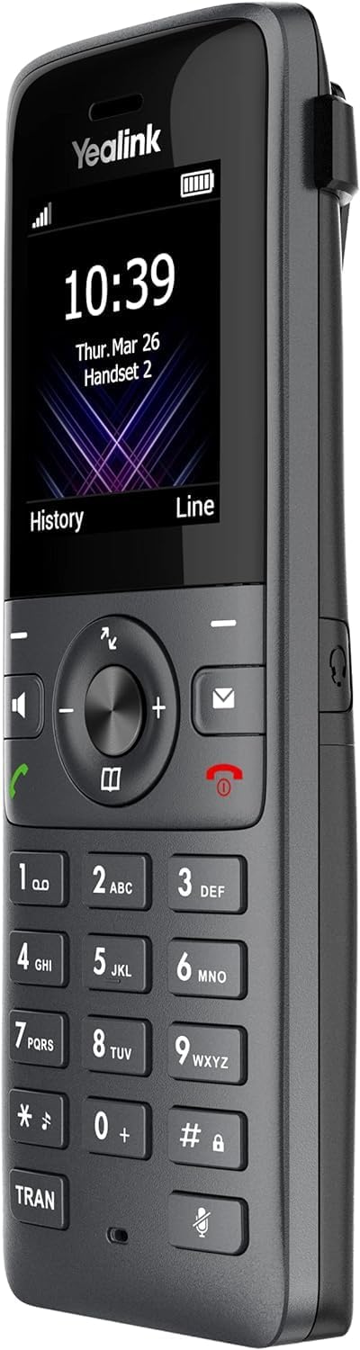 Yealink W78H 2.4" Cordless DECT Handset with 12HR Talk Time & Caller ID - Black (Like New)