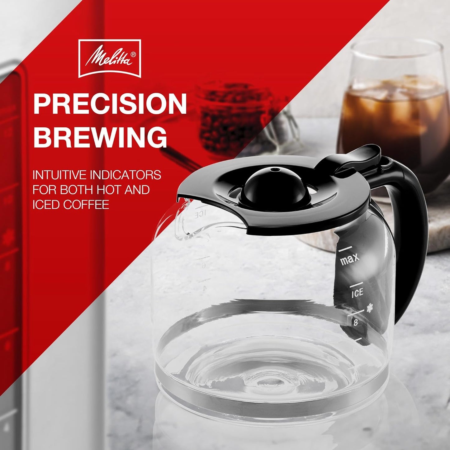 Melitta Aroma Tocco PLUS Programmable Coffee Maker, 12 Cups - Black and Silver- (Like New)