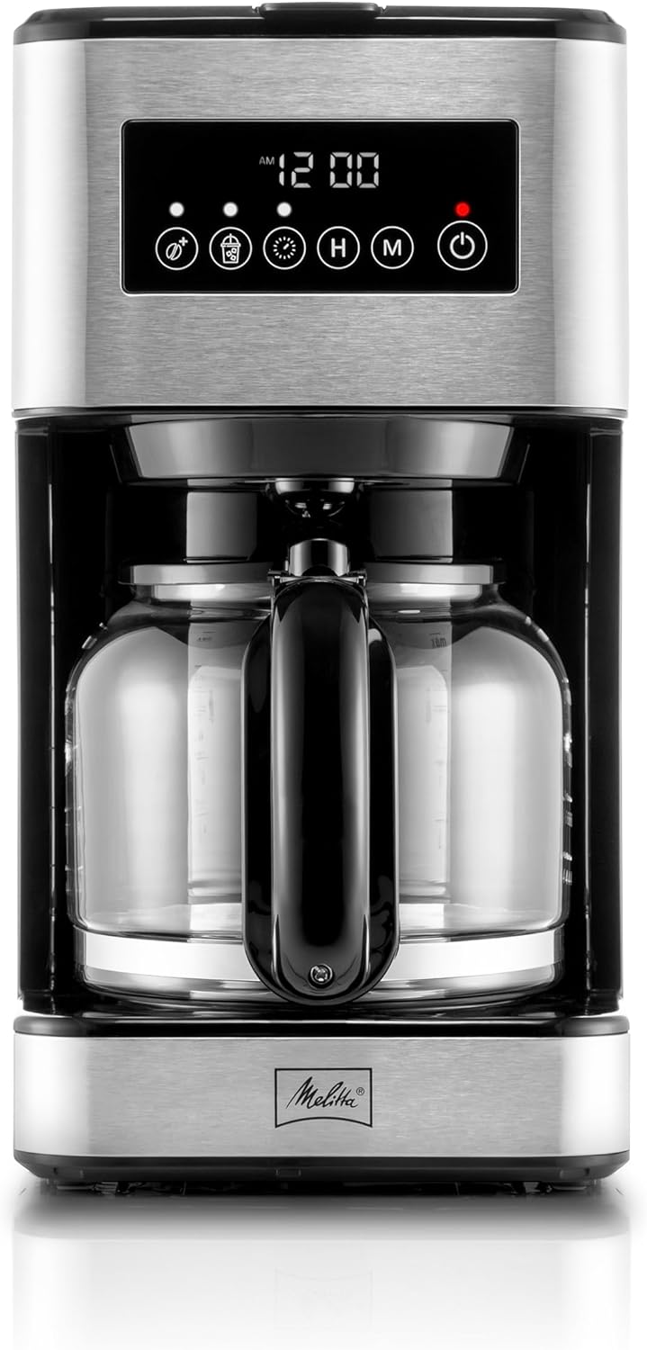 Melitta Aroma Tocco PLUS Programmable Coffee Maker, 12 Cups - Black and Silver- (Like New)