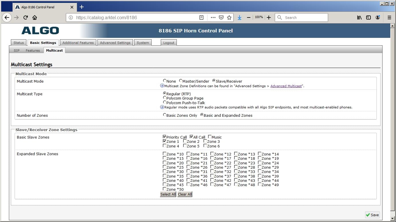 Algo 8186 PoE SIP Paging Speaker and IP Loud Ringer for Telephone - Grey (Like New)