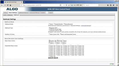 Algo 8186 PoE SIP Paging Speaker and IP Loud Ringer for Telephone - Grey (Like New)