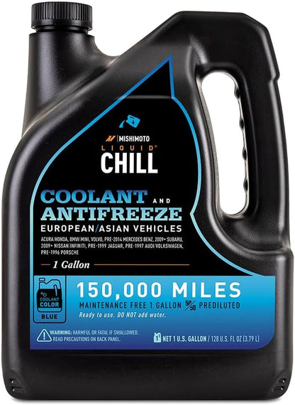 Mishimoto Liquid Chill® OE Coolant, European/Asian Vehicles, 1 Gallon - Blue (Like New)