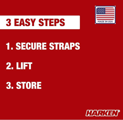 HARKEN 7803.JEEP6T Overhead Garage Storage Hoist System for Jeep Wrangler, Black (Like New)