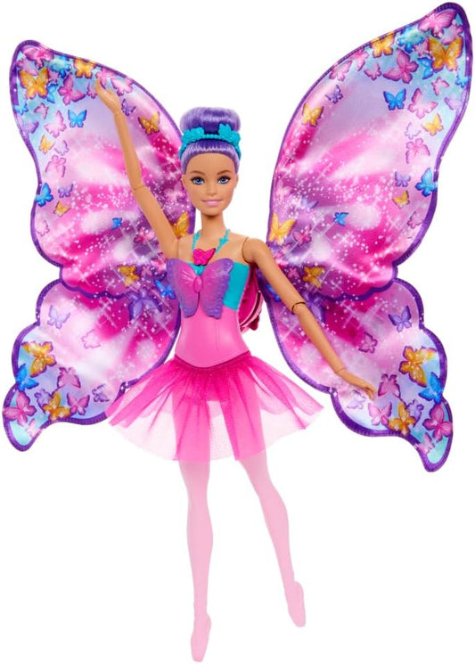 Barbie ‎HXJ10 Dance & Flutter Doll w/ Opening Wings for 3+ Year kids, Multicolor (Like New)