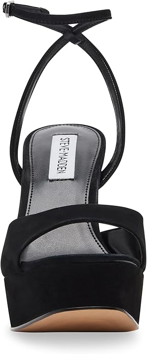 Steve Madden Assured Block Heeled Sandal for Women, Synthetic Rubber Sole (Used)