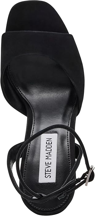 Steve Madden Assured Block Heeled Sandal for Women, Synthetic Rubber Sole (Used)