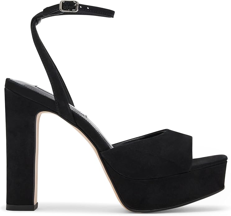 Steve Madden Assured Block Heeled Sandal for Women, Synthetic Rubber Sole (Used)