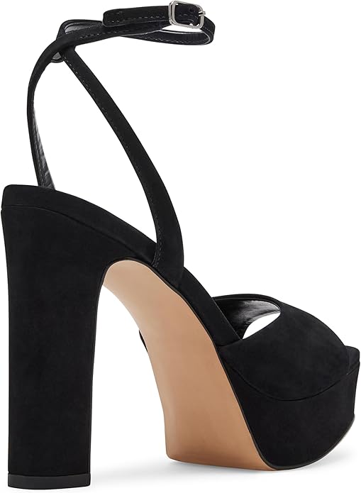 Steve Madden Assured Block Heeled Sandal for Women, Synthetic Rubber Sole (Used)