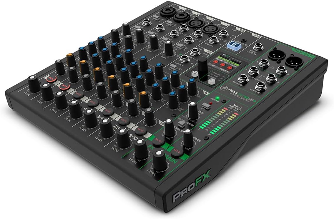 Mackie ProFX10v3+ 10-Channel Professional Analog Audio Mixer with USB, 10 Volts (Used)
