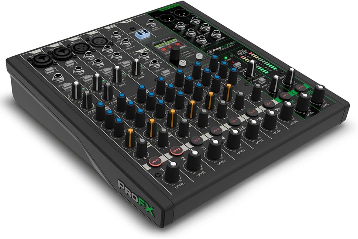 Mackie ProFX10v3+ 10-Channel Professional Analog Audio Mixer with USB, 10 Volts (Used)