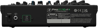 Mackie ProFX10v3+ 10-Channel Professional Analog Audio Mixer with USB, 10 Volts (Used)