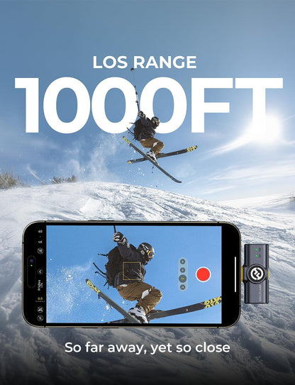 HollyView Lark M2 Wireless Earset Microphone for iPhone14 and Below, 300m Range (Used)