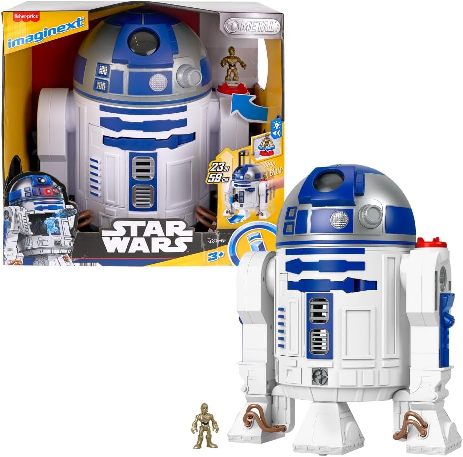 Fisher-Price Imaginext 17.5" Star Wars R2-D2 Toy with C-3PO Key Lights & Sounds (Like New)
