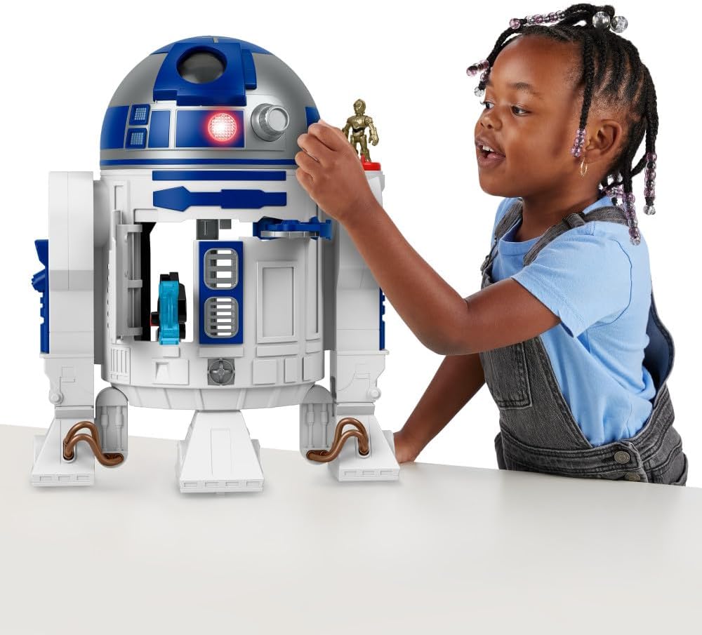 Fisher-Price Imaginext 17.5" Star Wars R2-D2 Toy with C-3PO Key Lights & Sounds (Like New)