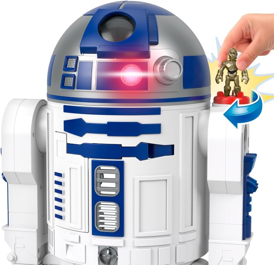 Fisher-Price Imaginext 17.5" Star Wars R2-D2 Toy with C-3PO Key Lights & Sounds (Like New)