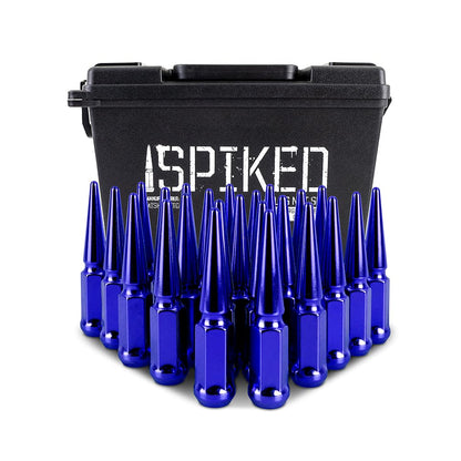 Mishimoto MMLG-SP1215-24BL Spiked Lug Nuts for vehicles, 24-PC Set - Blue (Like New)