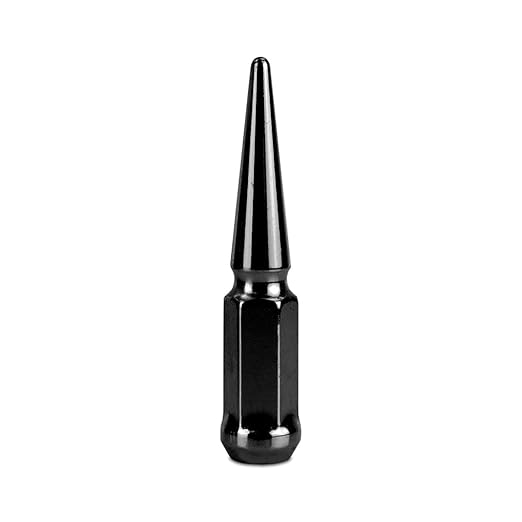 Mishimoto Spiked Lug Nuts M14x1.5 24PC Set, 4" Steel Tapered Acorn Seat - Black (Like New)
