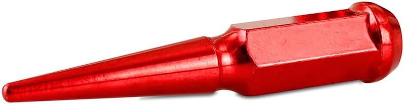 Mishimoto MMLG-SP1415-32RD Steel Spiked Lug Nuts for Vehicles, 32-PC Set, Red (Like New)