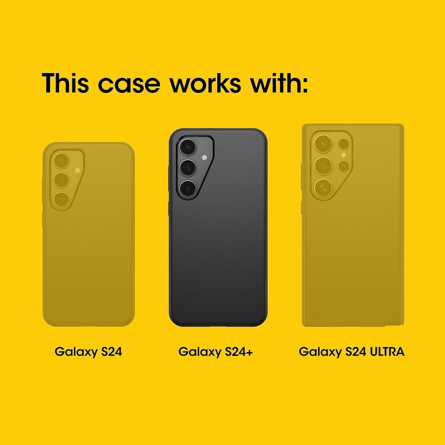 OtterBox Samsung Galaxy S24+ Shock-Absorbent Case with Rubber-Gripped Edges (Like New)