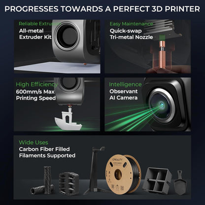 Creality 3D K1C CoreXY High-Speed 3D Printer with AI Camera and Auto Calibration (Used)