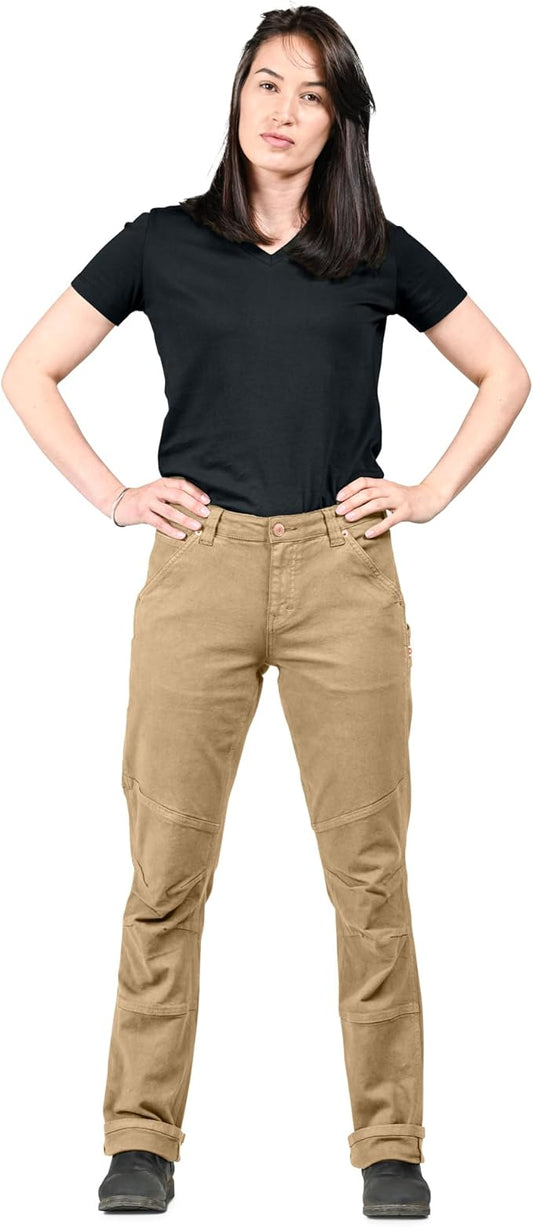 Dovetail Workwear Go to Pant for Women, 8 Pockets - Sawdust Brown, Size 8 (Like New)