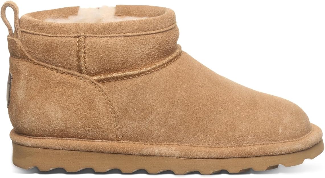 BEARPAW Shorty Youth Pull-On Wool Lined Comfortable Winter Boot with Flat Heel (Used)