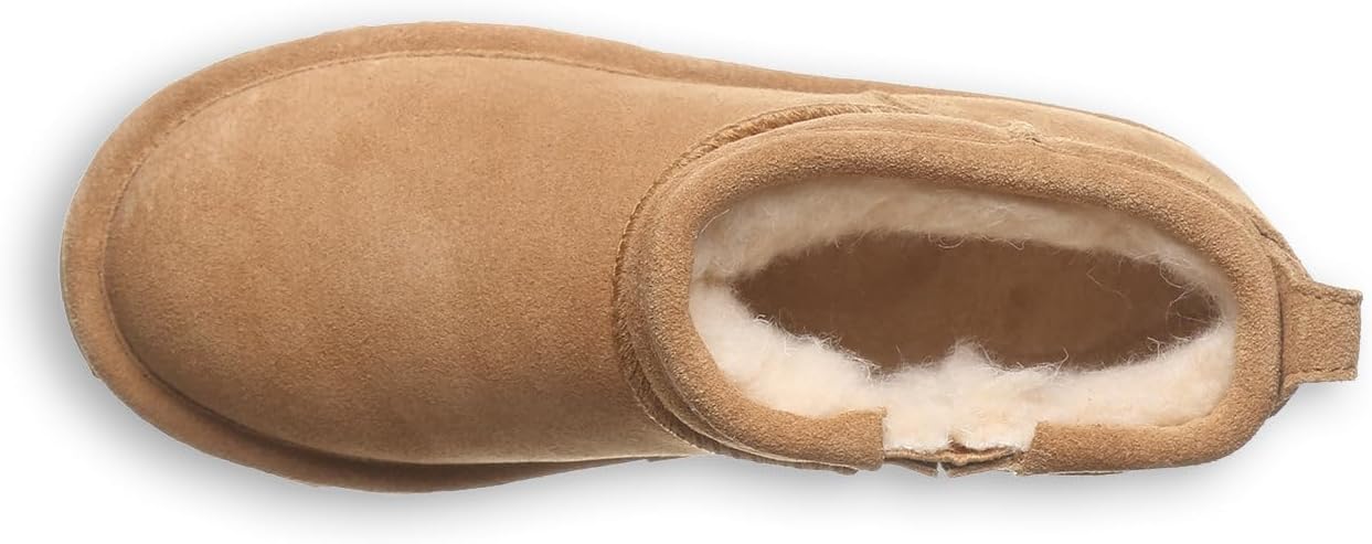 BEARPAW Shorty Youth Pull-On Wool Lined Comfortable Winter Boot with Flat Heel (Used)