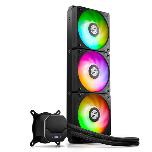 LIAN LI ALC360 AIO Water Cooling System for Desktop w/ 3x120mm PWM Fans, Black- (Used)
